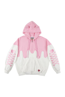 Melt Cream Bear Zip Hoodie