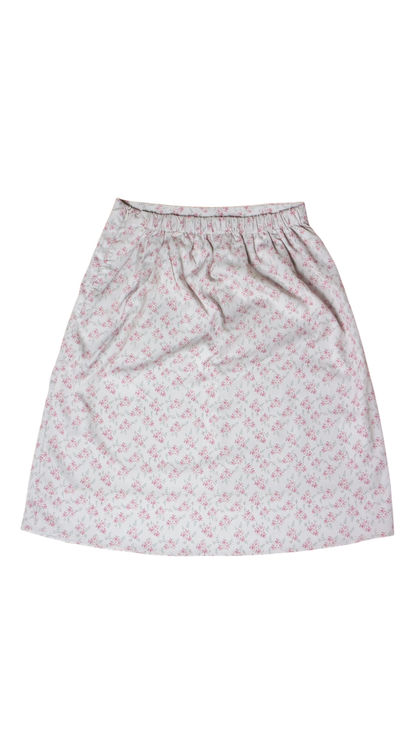 Flower midi skirt (ivory)