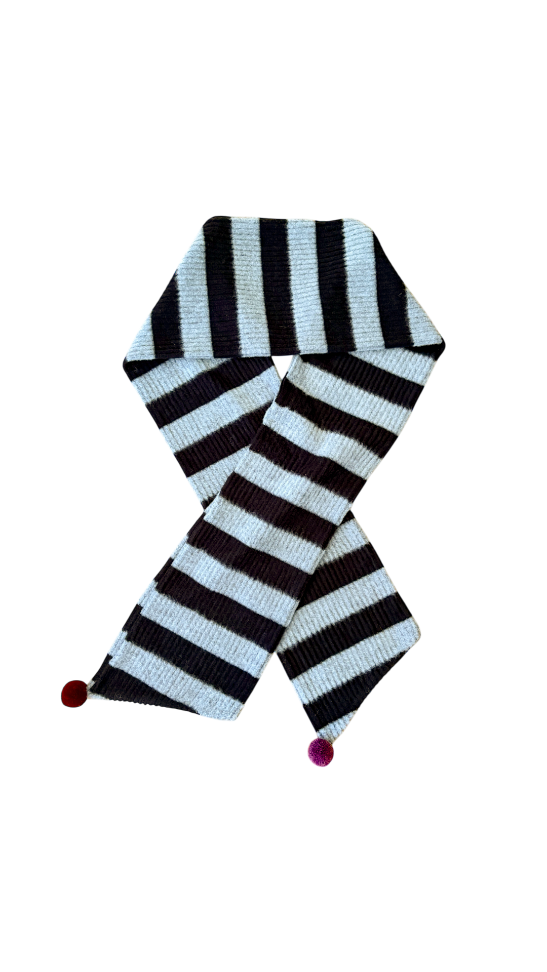 Candy stripe muffler (black)