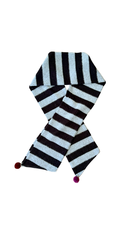 Candy stripe muffler (black)