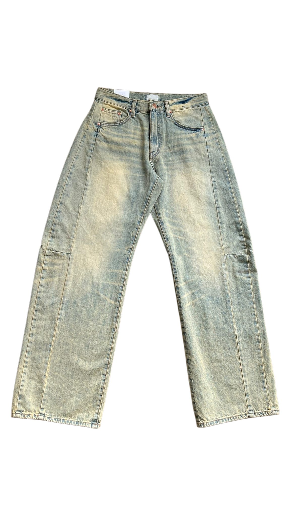 Moon side seam washed denim