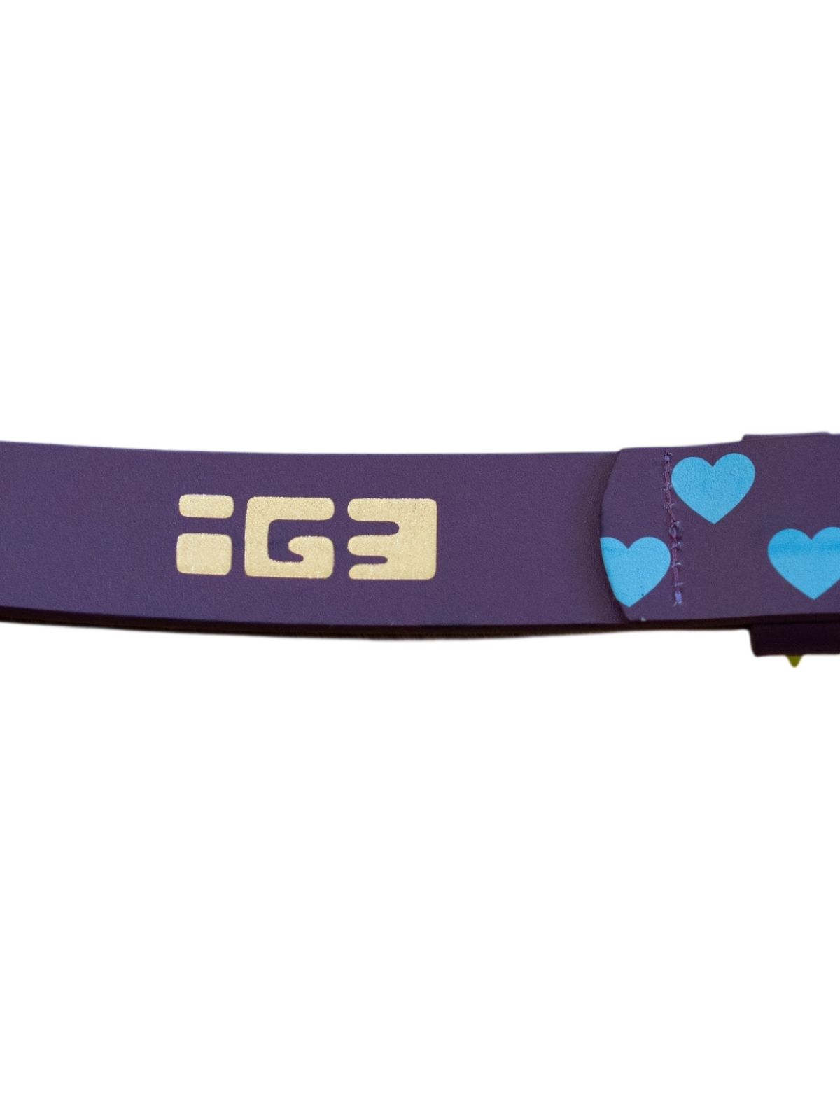 Love Studded Leather Belt (Purple)