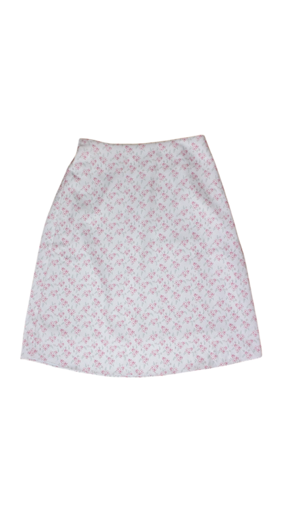 Flower midi skirt (ivory)