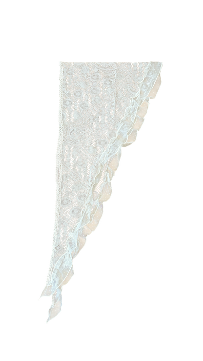 Lace frill scarf (ivory)