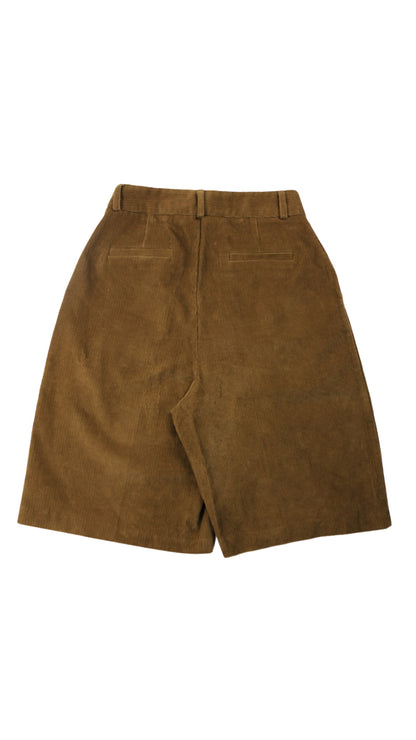 Corduroy bermuda pants (brown)