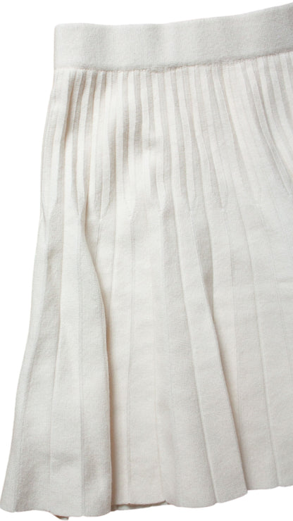 Knit pleated skirt (ivory)