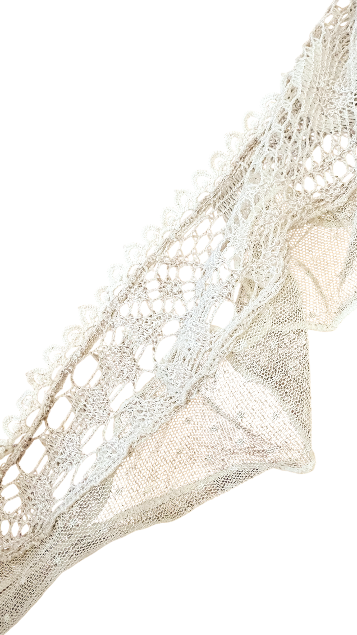 Lace frill scarf (ivory)