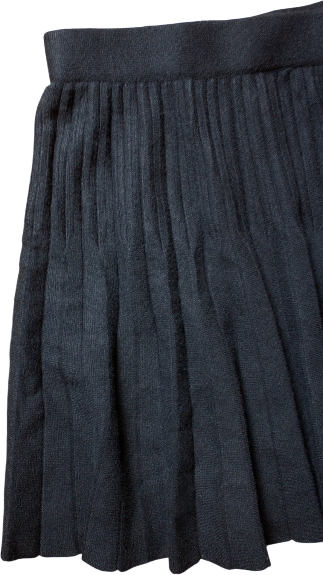 Knit pleated skirt (black)