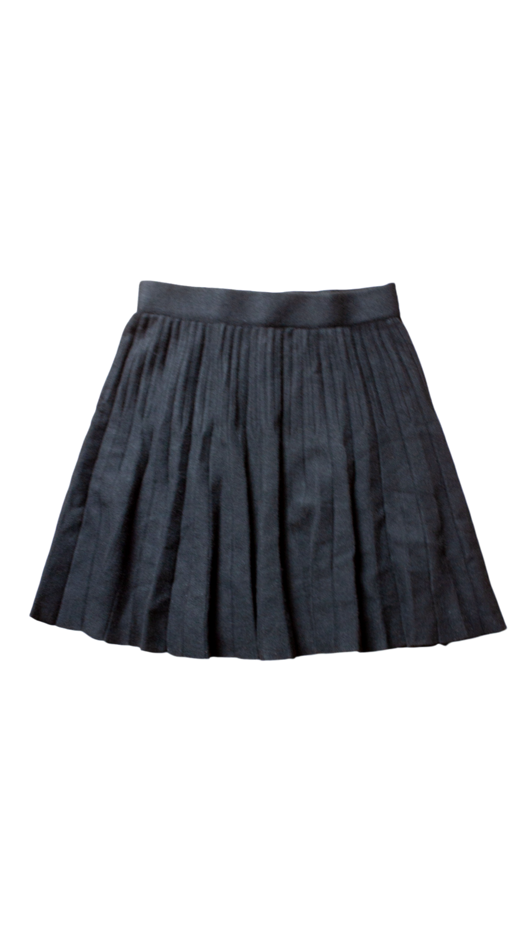 Knit pleated skirt (black)