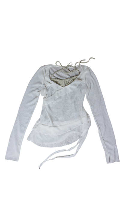 Fairy frill layered top (ivory)　