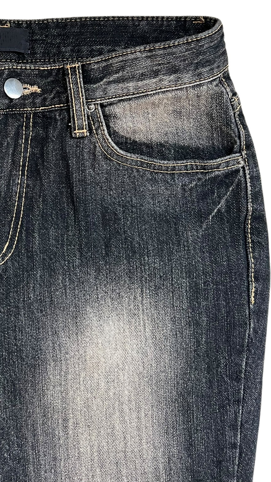 Modish snap bootcut jeans