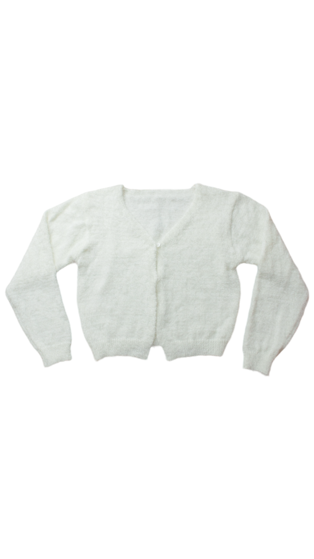 Angora knit cardigan (ivory)