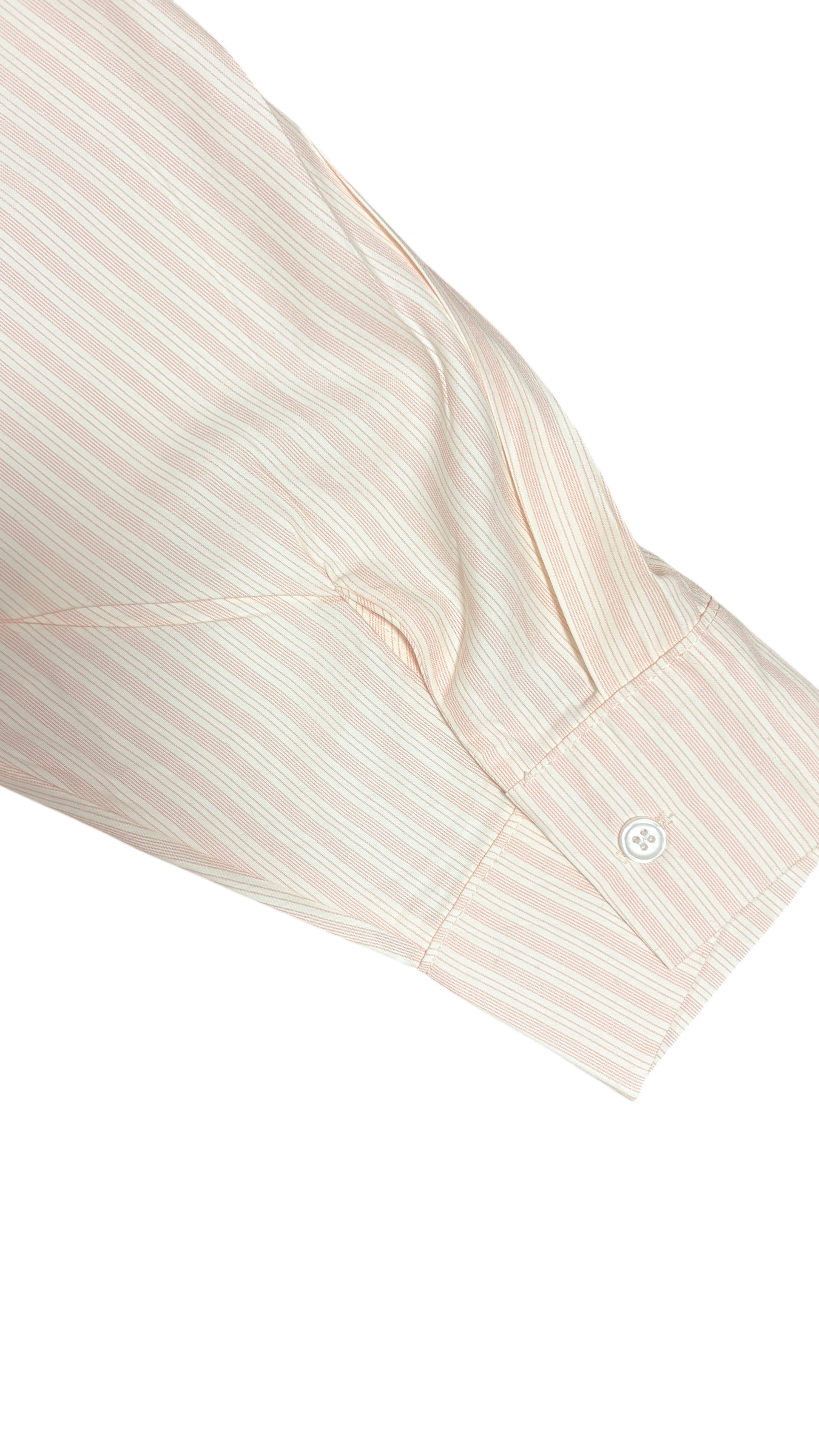 Peach stripe poplin shirt