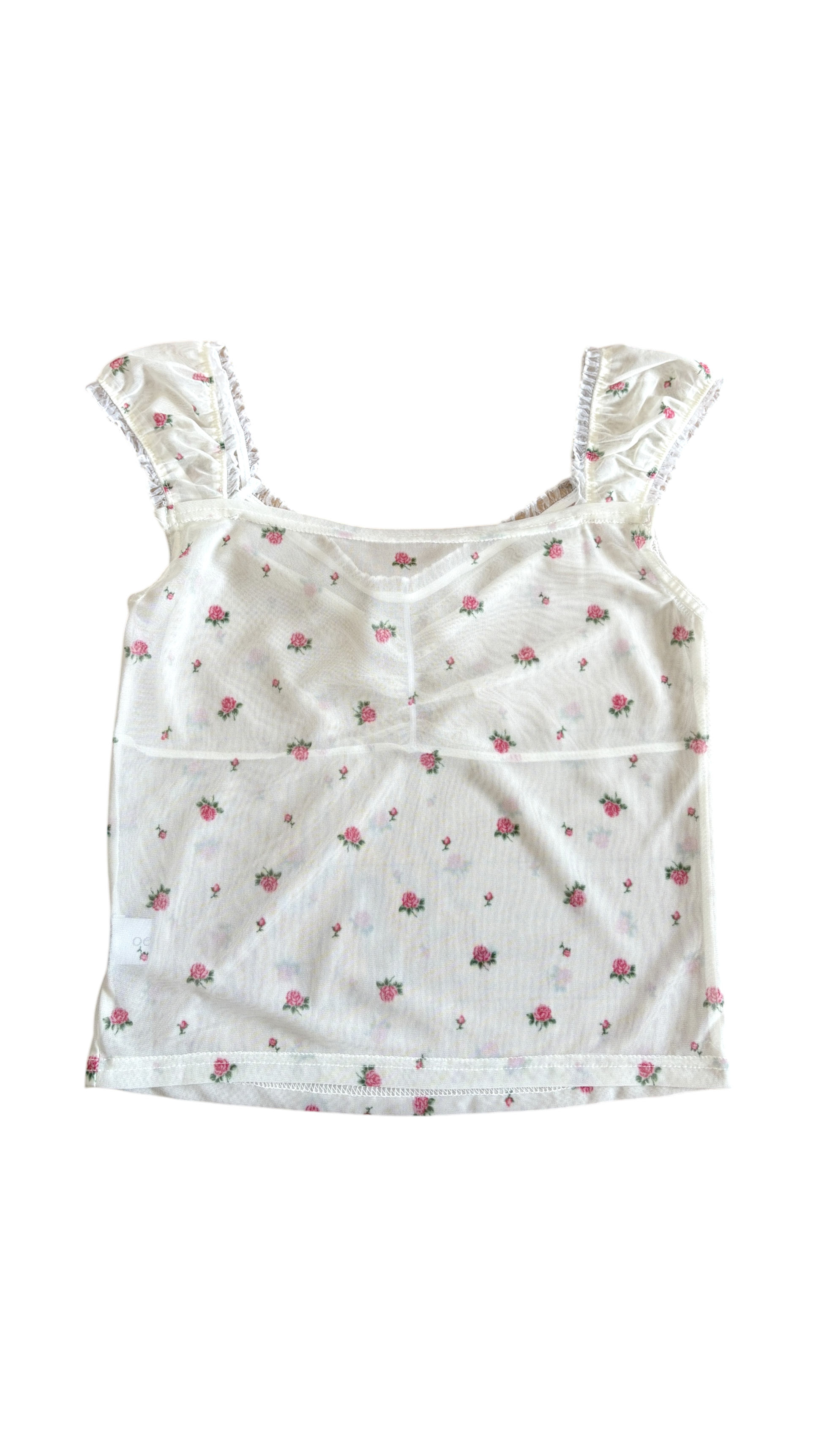 Sheer rose blouse (ivory)
