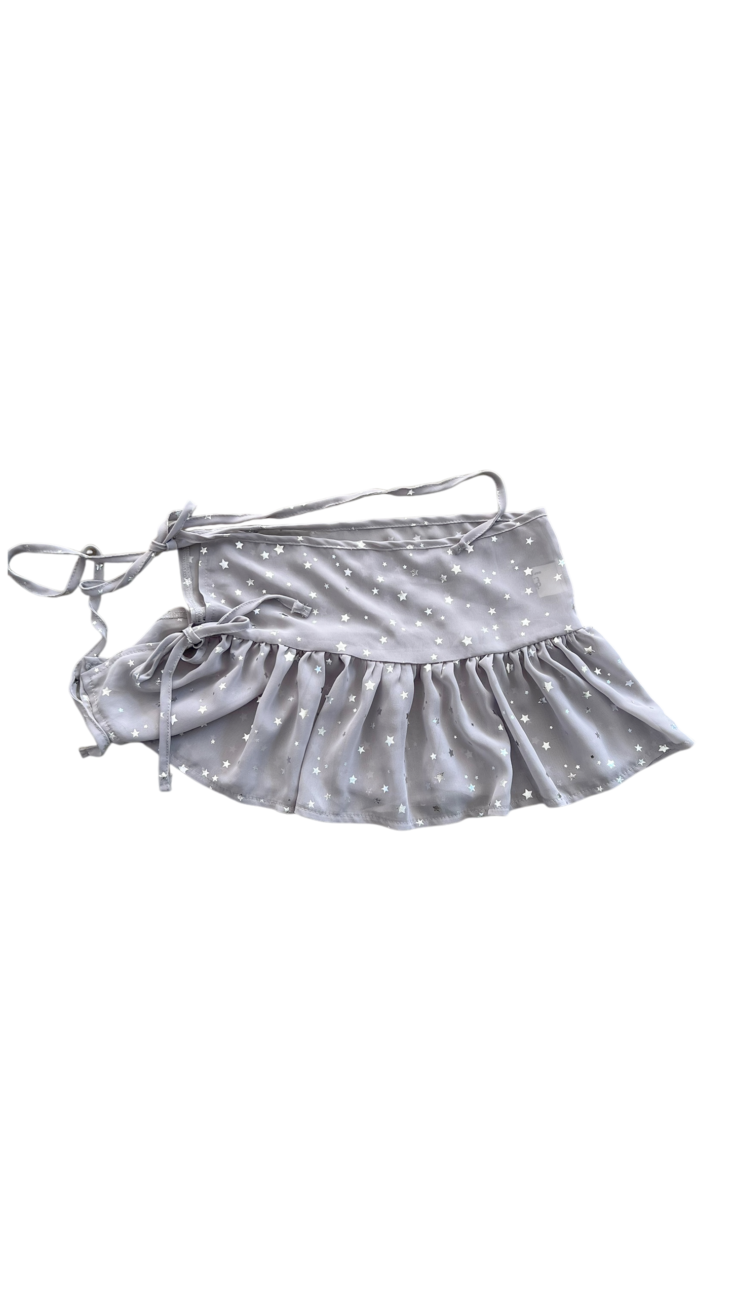 Shiny star layered skirt (gray)