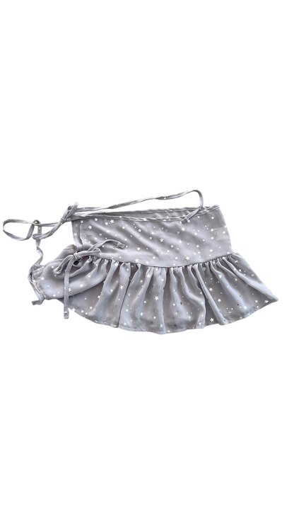 Shiny star layered skirt (gray)