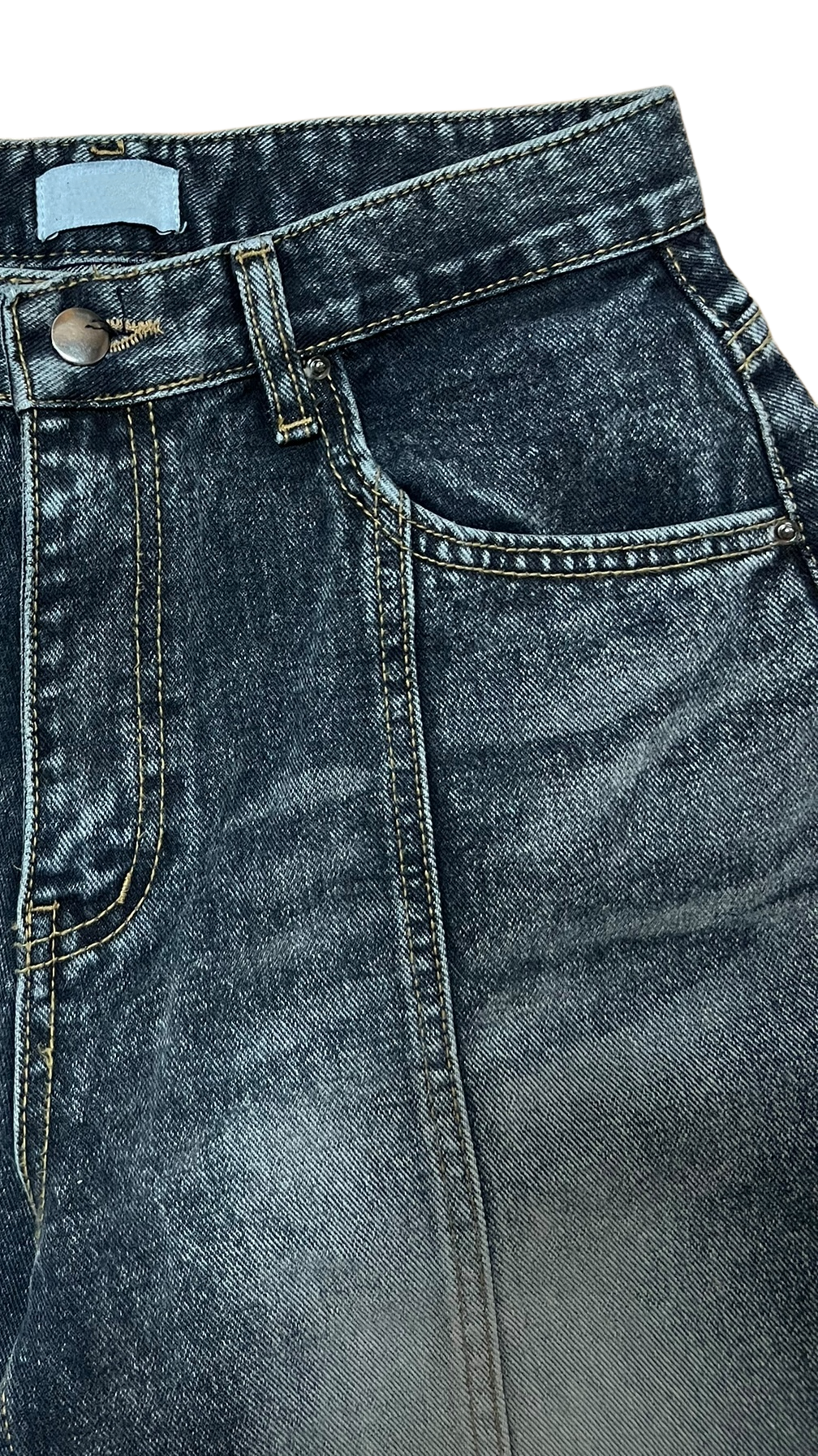 Center lock stitch straight denim