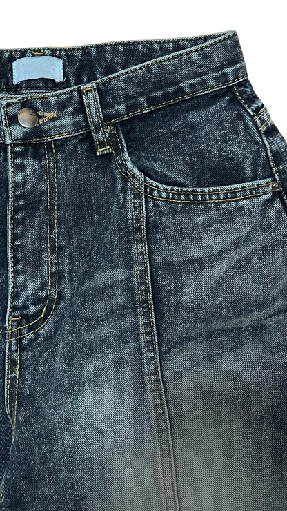 Center lock stitch straight denim