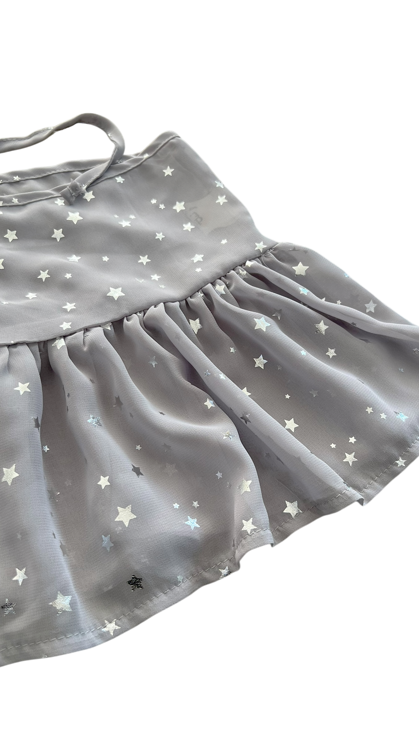 Shiny star layered skirt (gray)