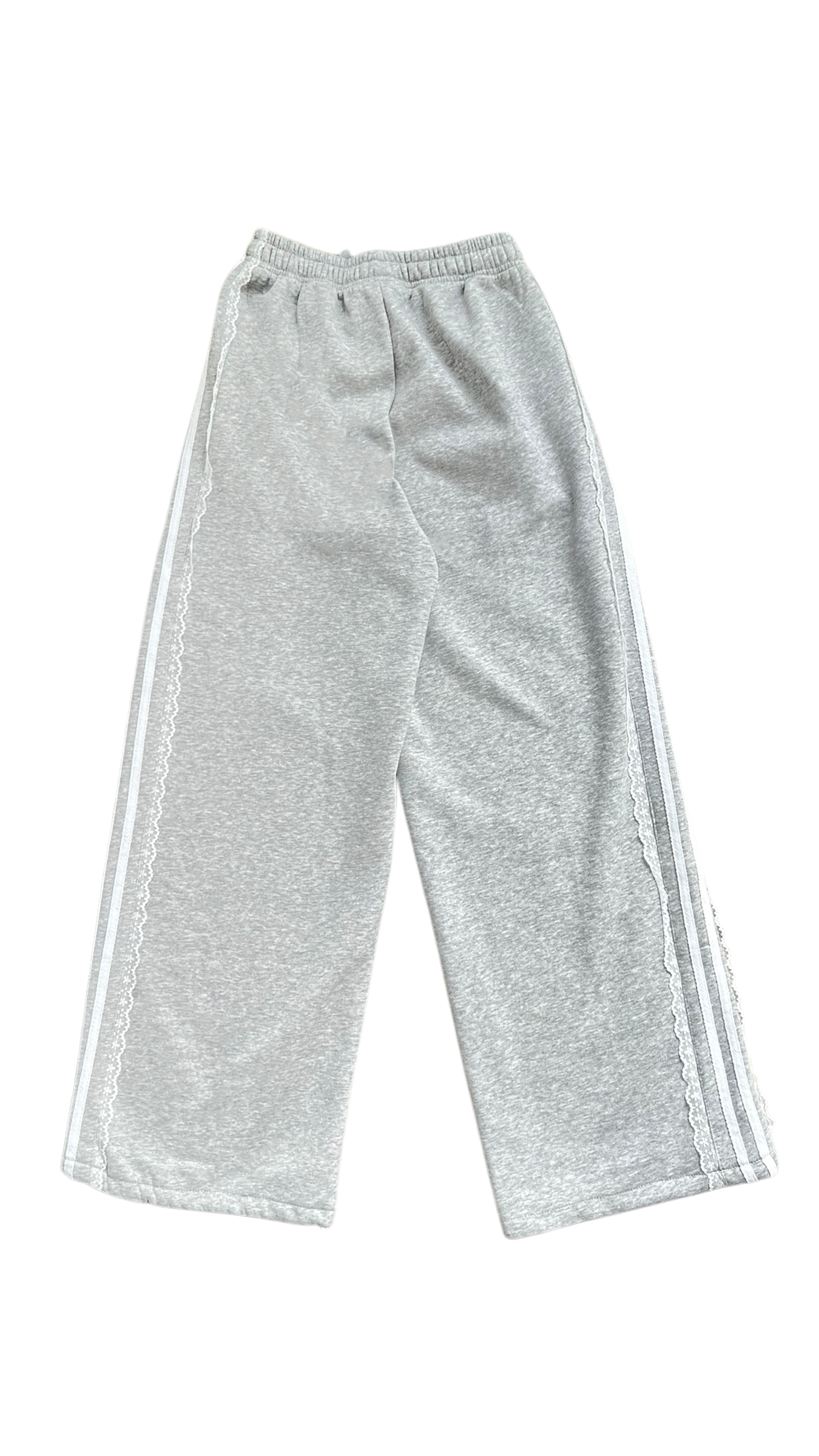 Lace tape track pants (gray)