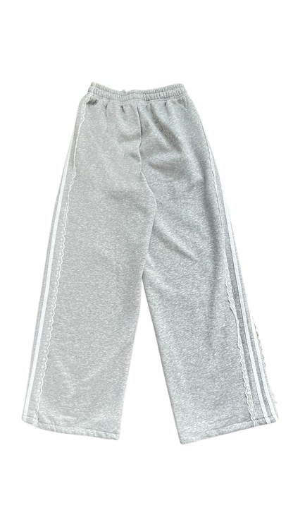 Lace tape track pants (gray)