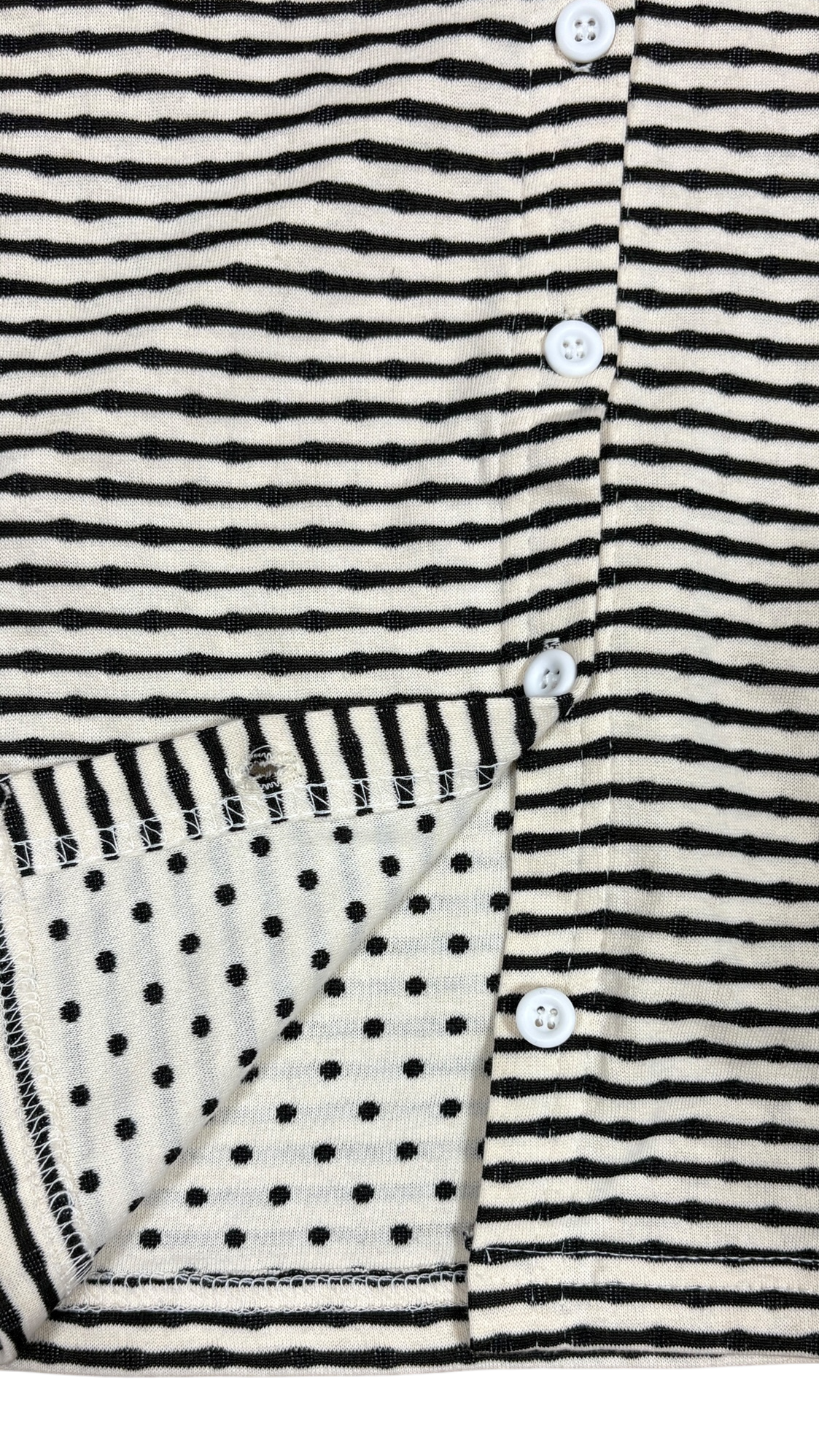 Stripe dot cardigan (ivory)