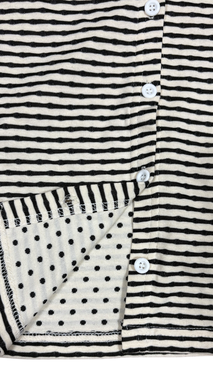 Stripe dot cardigan (ivory)