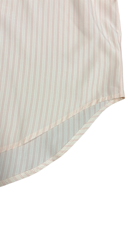 Peach stripe poplin shirt