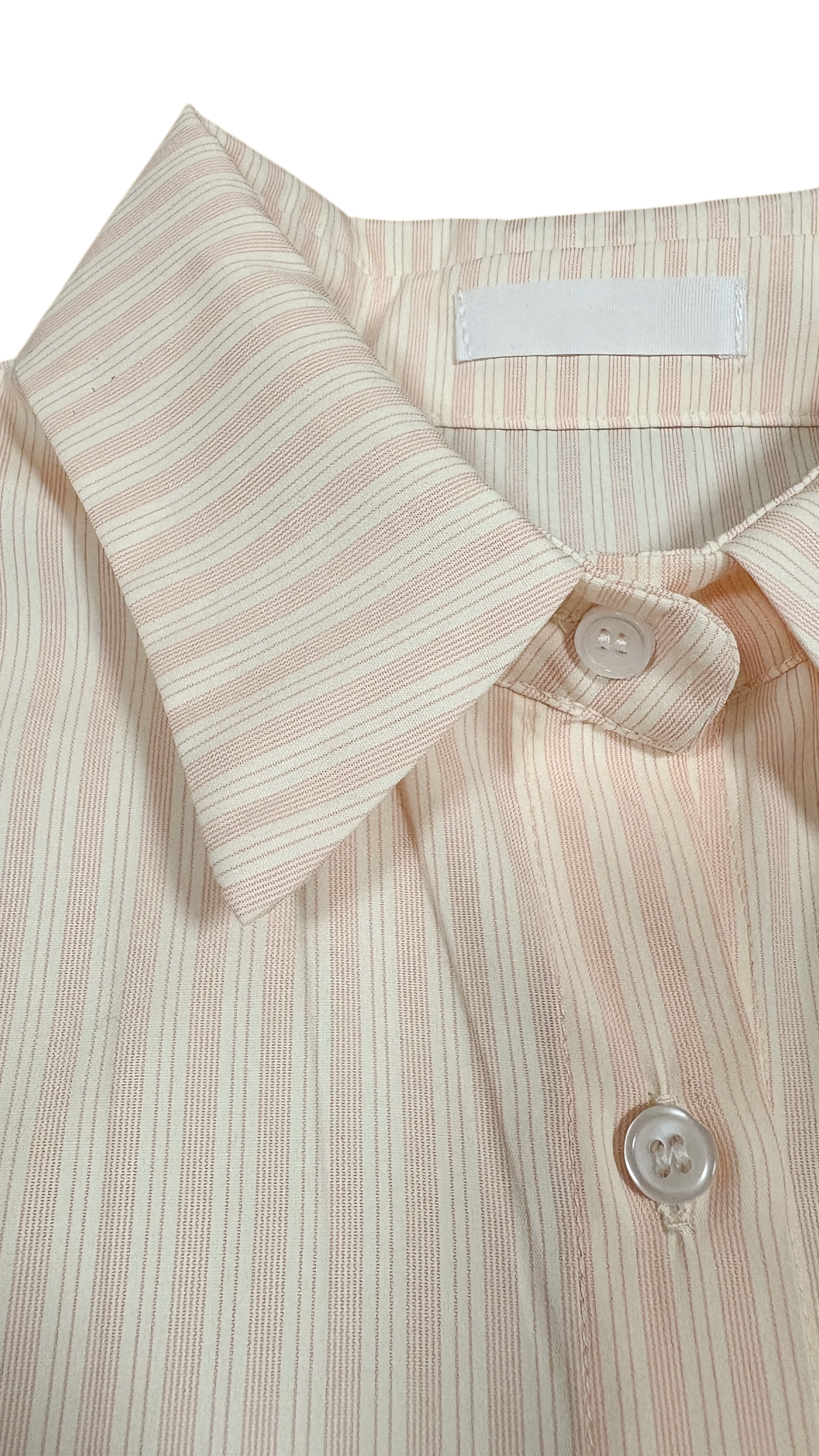 Peach stripe poplin shirt