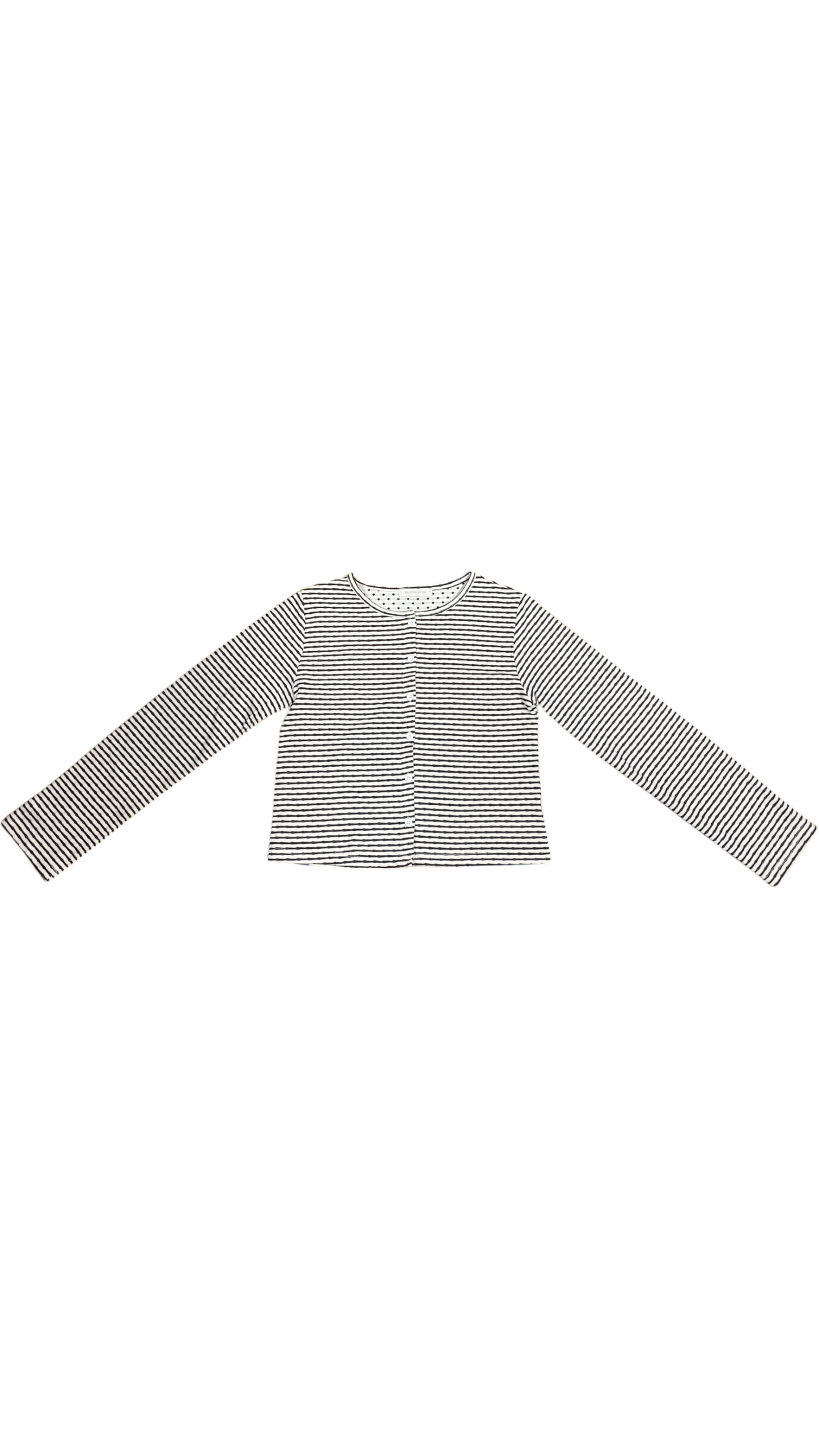 Stripe dot cardigan (ivory)