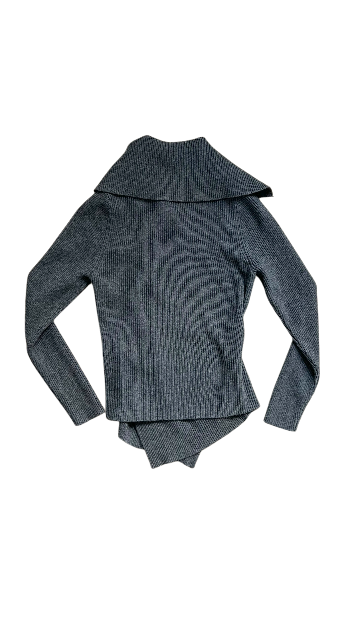 Twisted button knit (charcoal)