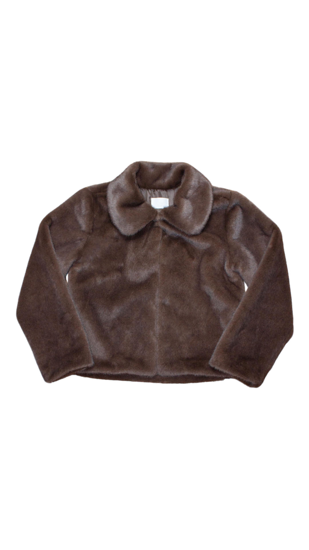 Rabbit faux fur jacket (brown)