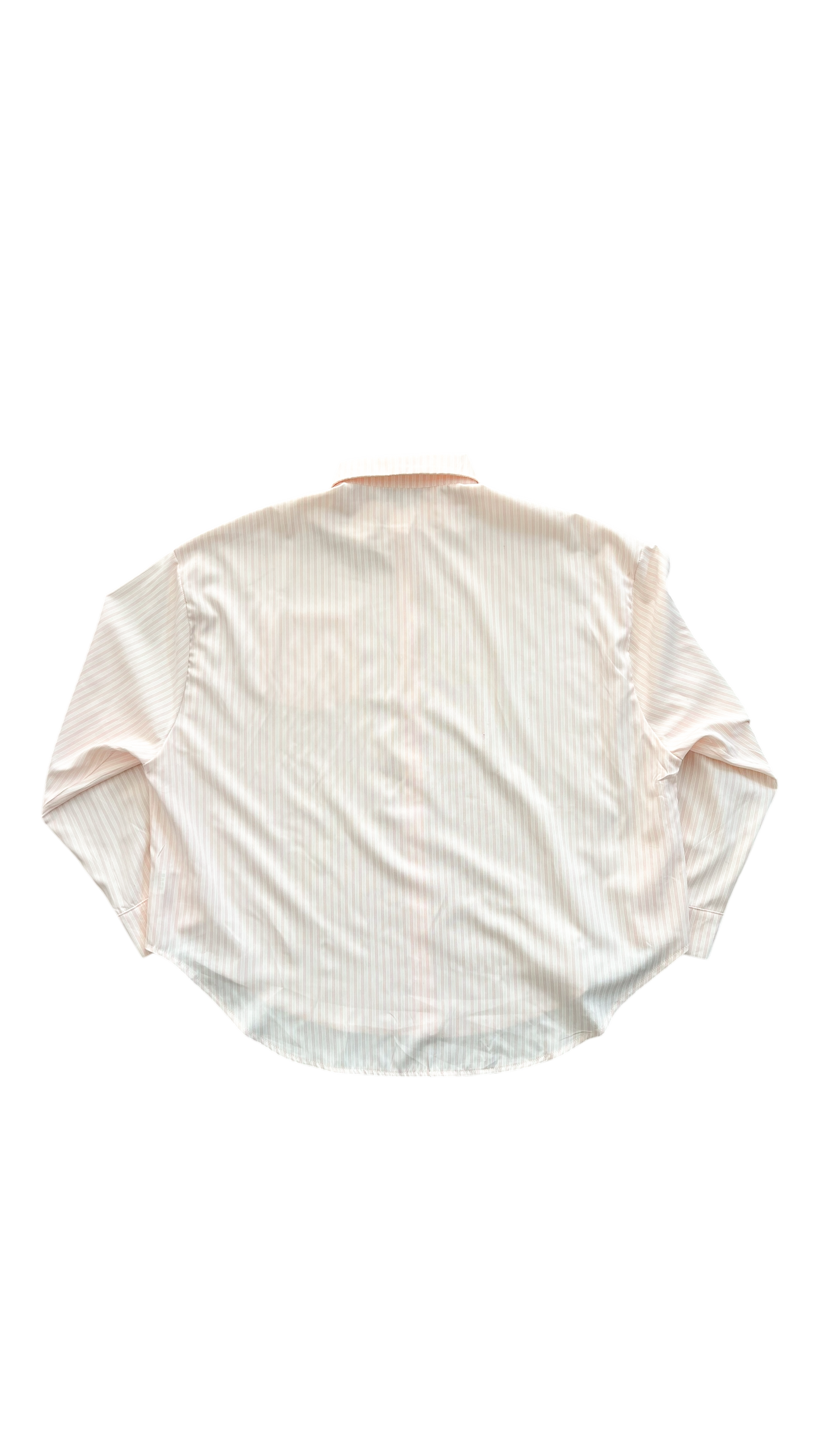 Peach stripe poplin shirt