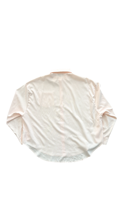 Peach stripe poplin shirt