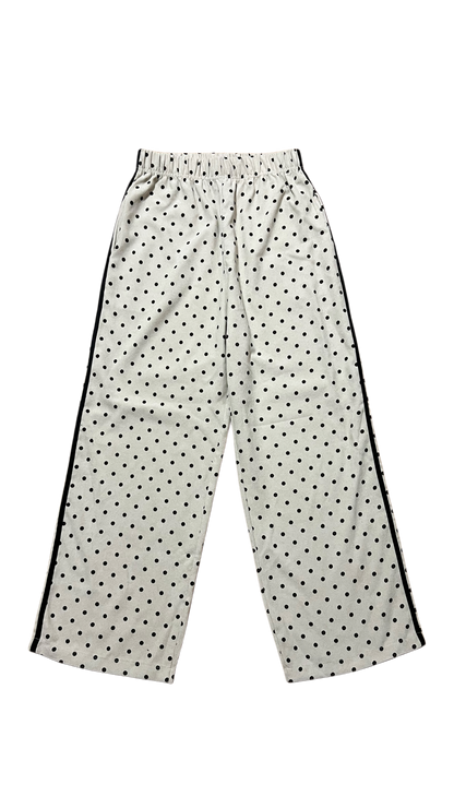 Dot corduroy trackpants (ivory)