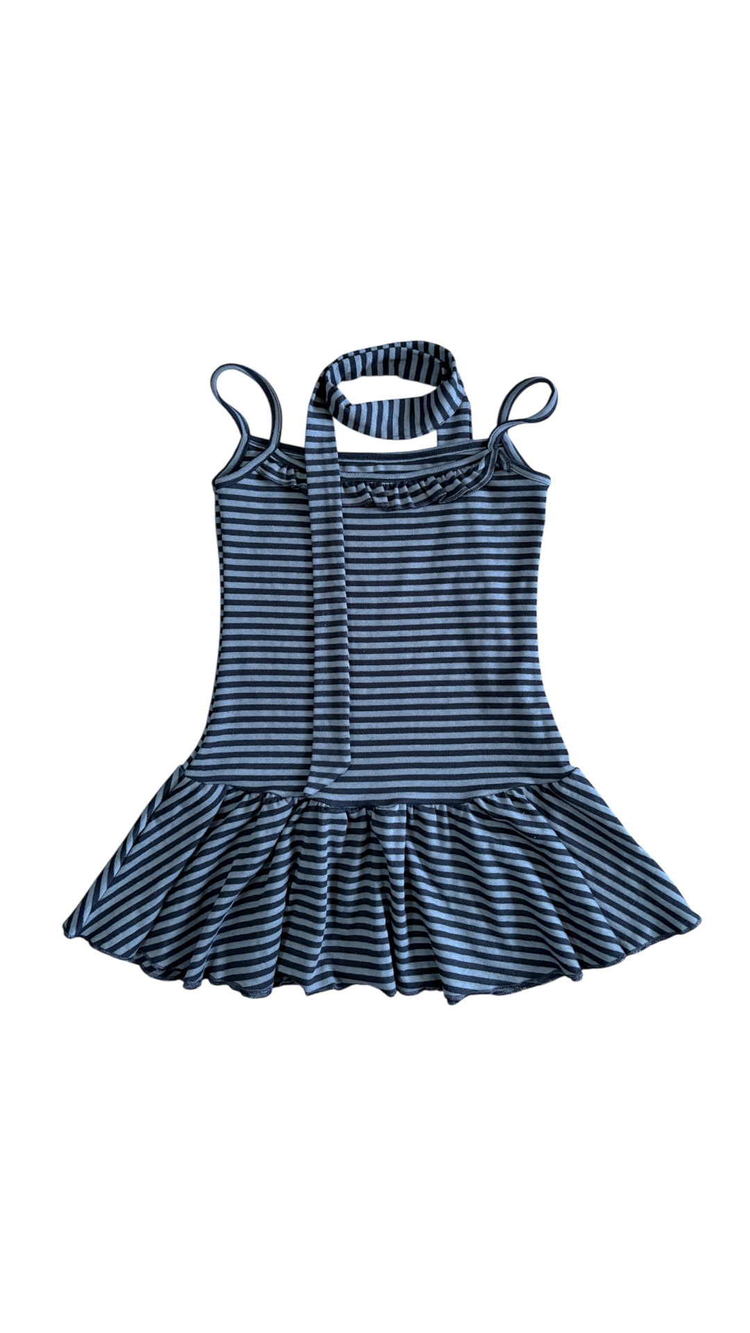 Twee stripe mini dress (black)