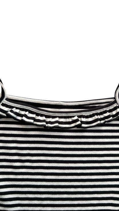 Twee stripe mini dress (ivory)