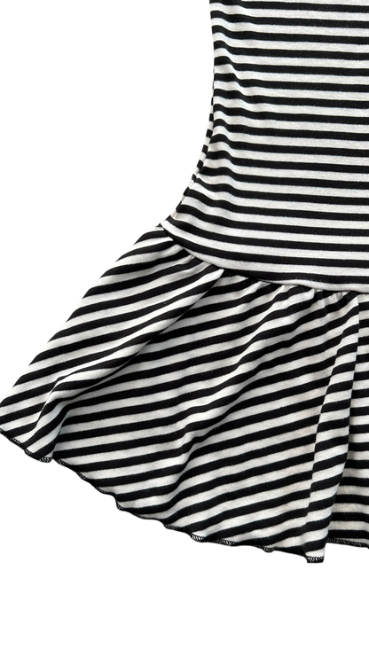 Twee stripe mini dress (ivory)