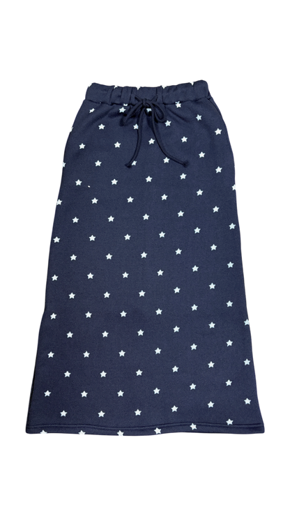 Star long skirt (navy)