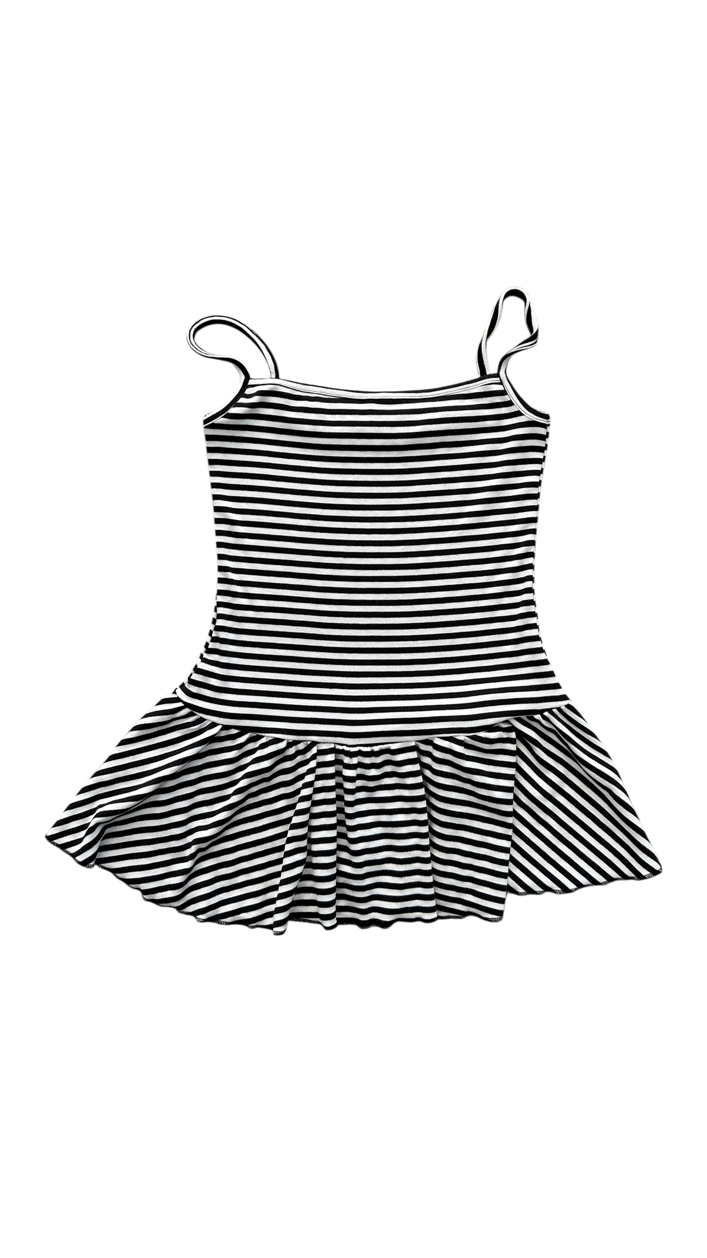 Twee stripe mini dress (ivory)