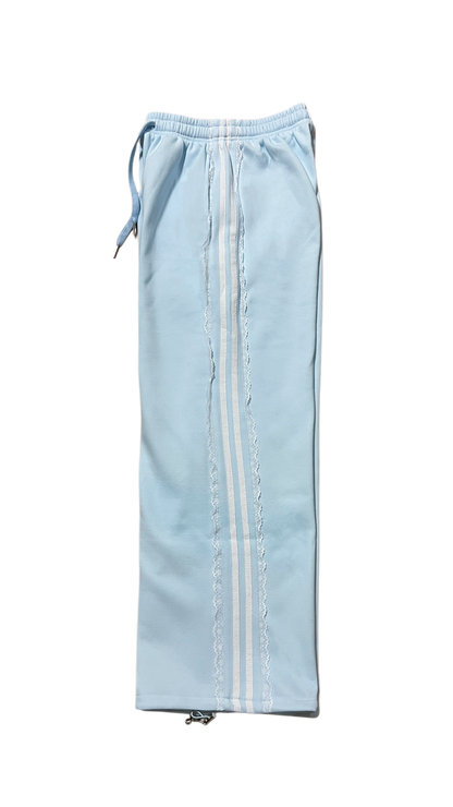 Lace tape sweatpants (skyblue)