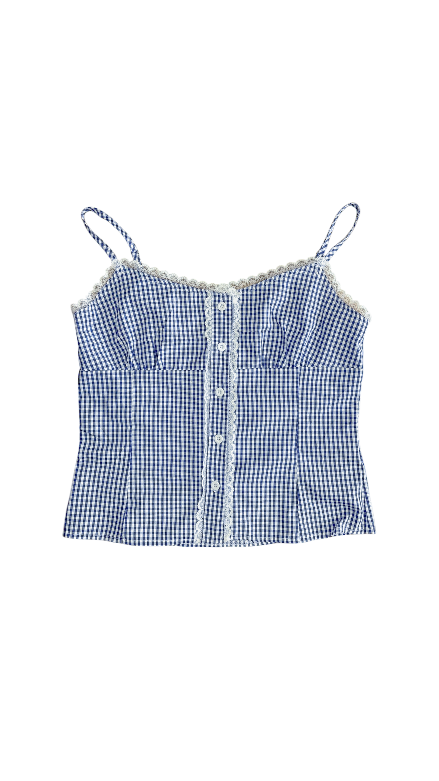 Candy check bustier (blue)