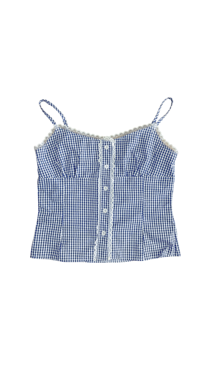 Candy check bustier (blue)