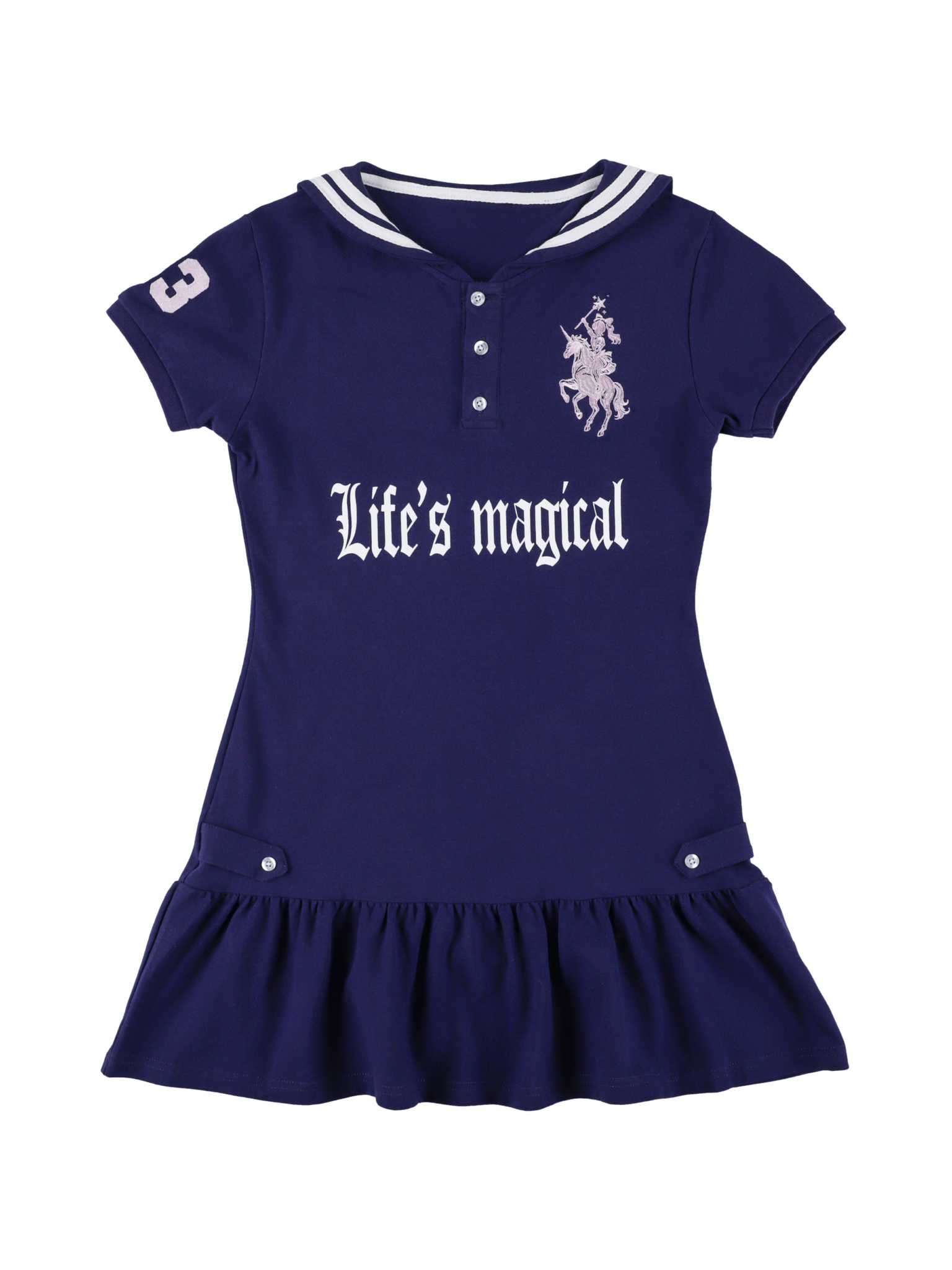 Life is magical sailor dress navy