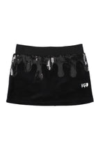 Melt Velour Skort Black Sequin