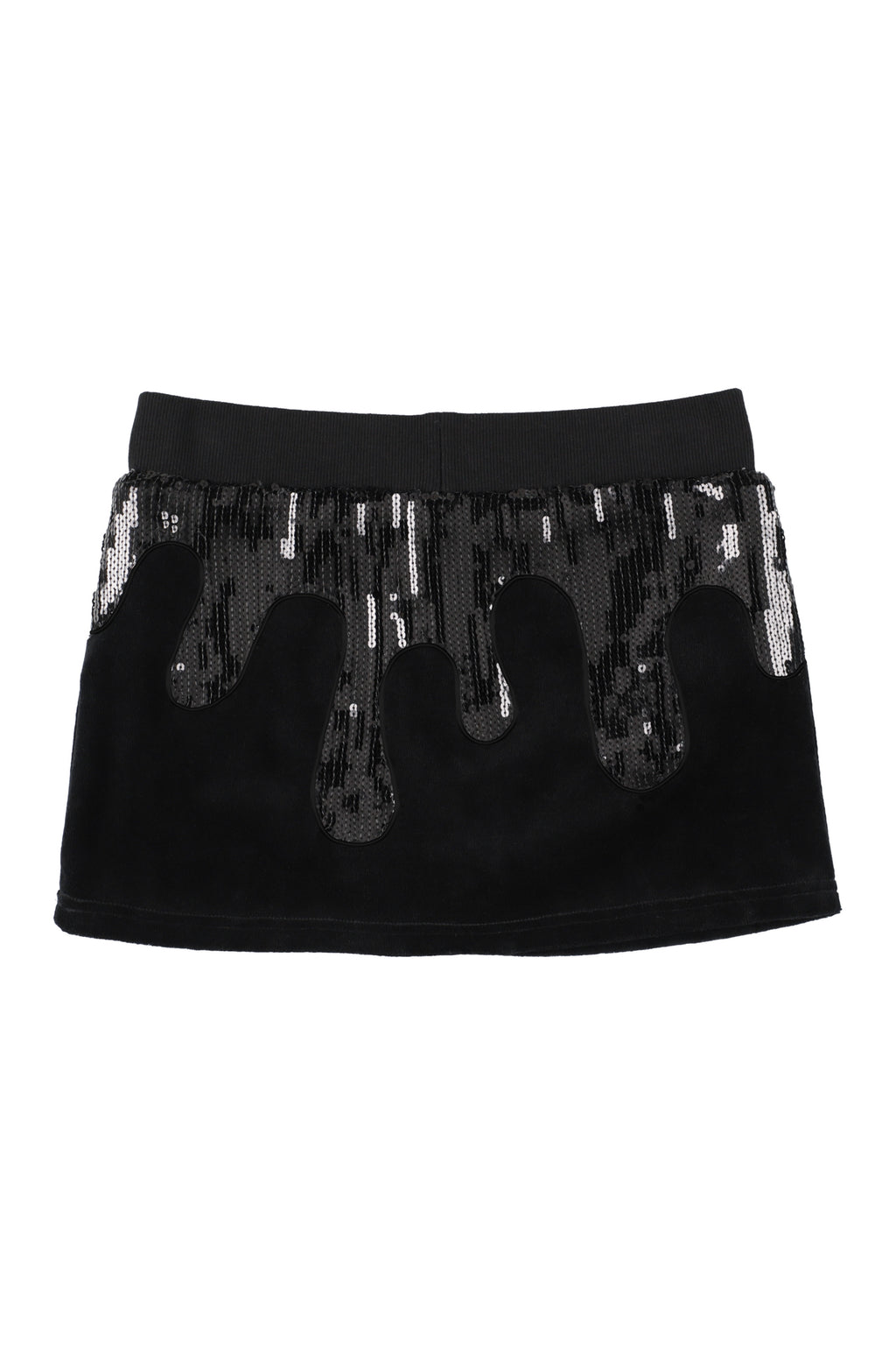 Melt Velour Skort Black Sequin