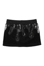 Melt Velour Skort Black Sequin