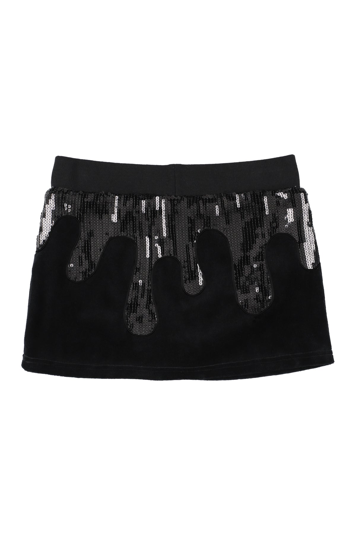 Melt Velour Skort Black Sequin
