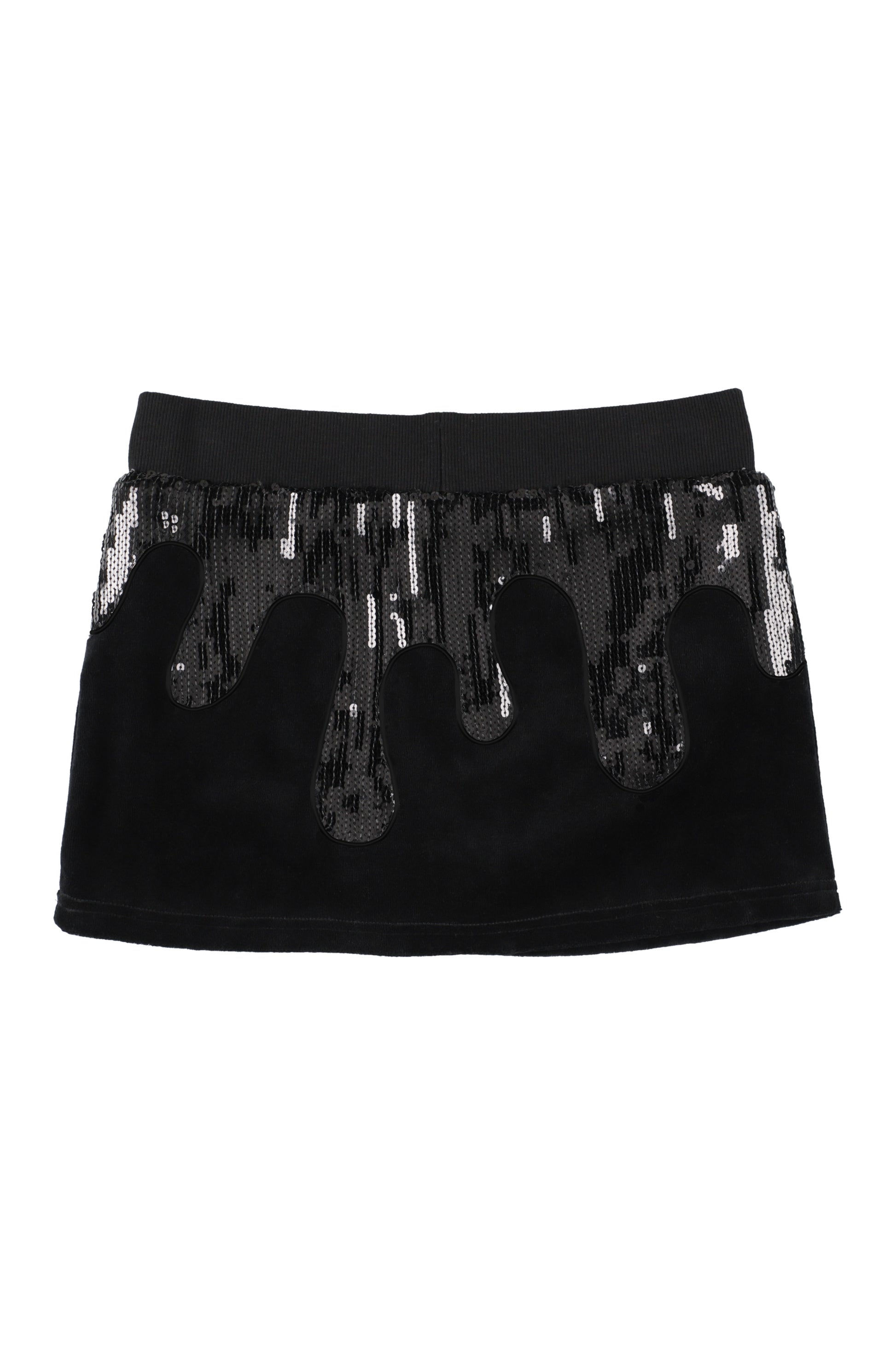 Melt Velour Skort Black Sequin