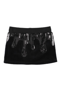 Melt Velour Skort Black Sequin